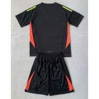Camisa de Futebol Argentina Goleiro Equipamento Principal Infantil Copa America 2024 Manga Curta (+ Calças curtas)